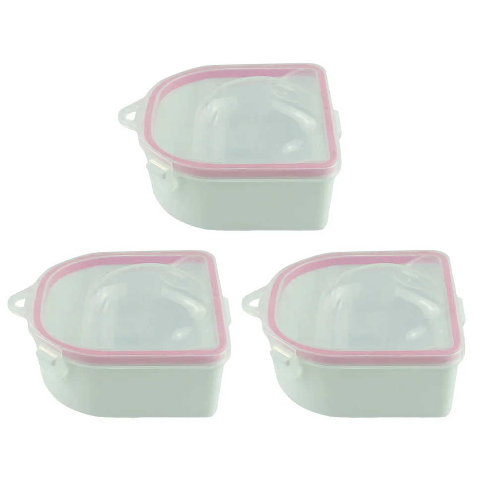 

3pcs nail Art Removal Soak Bowls Manicure Polish Remover Cuticle Softening Bowl For Home Salon Nail Care Two Layer Design Warm