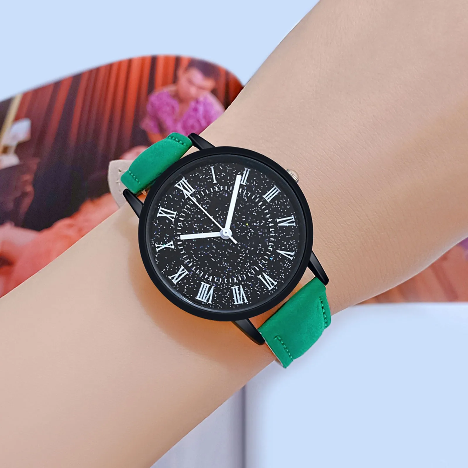 2025 novo relógio feminino moda estrela dial relógios relógio de couro simples senhoras relógio de quartzo vestido relógios de pulso montre femme