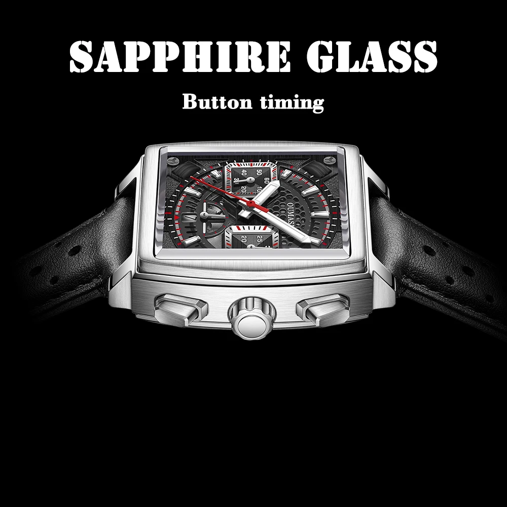 남성용 기계식 시계 다기능 크로노그래프 7750 시계 40mm 사파이어 스포츠 방수 손목시계 (7750 무브먼트)