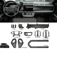 For Land Rover Defender 90 110 130 20-25 Carbon fiber Car Center Console Panel Cover Steering wheel frame Interior Decoration