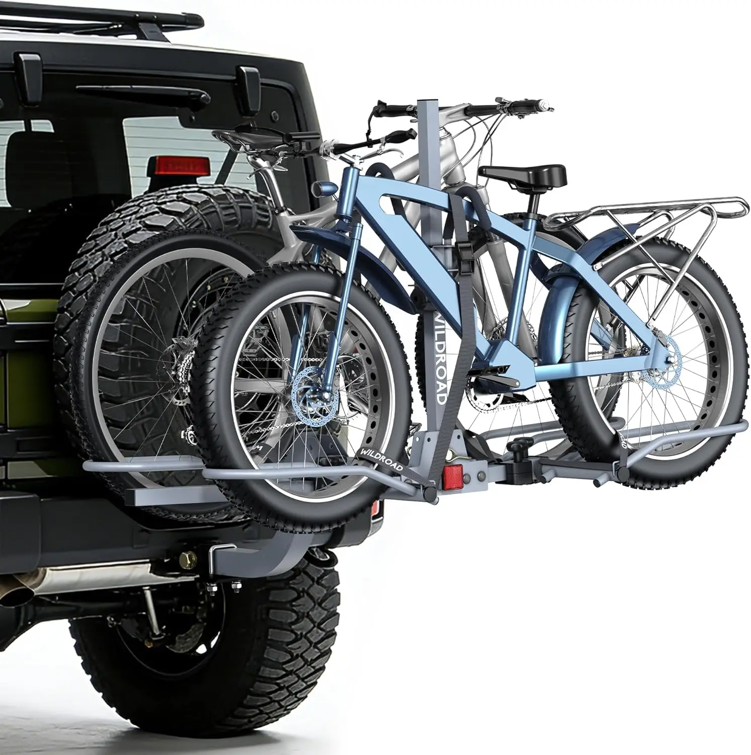 Hitch Bike Rack, Wobble Free Smart Tilting 2-Bike Rack for Standard, Fat Tire and E-Bike, 180 lbs Capacity, Fits 2-inch Receiver