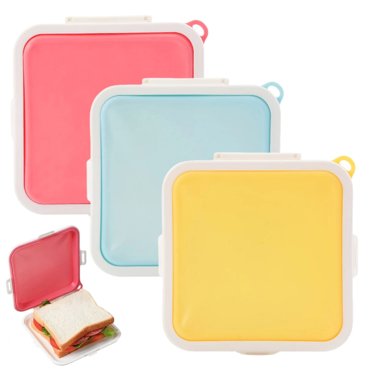 Sandwich Storage Box Lunch Boxes Food Containers Toast Shape Holder Portable Environmentally Friendly Lunch Food Container