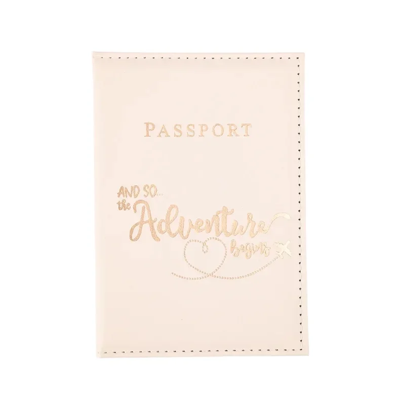 Porta pasaporte con patrón de aventura a la moda, funda para pasaporte, billetera para pasaporte de viaje, tarjetero de identificación, Clip para billetes, accesorios de viaje