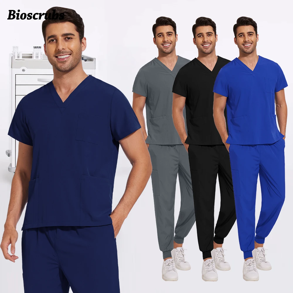 

Scrub Set Men Work Clothes Women Surgical Uniform Beauty SPA Workwear Quick-drying Pet Clinic Work Clothes Medical Nurse Uniform