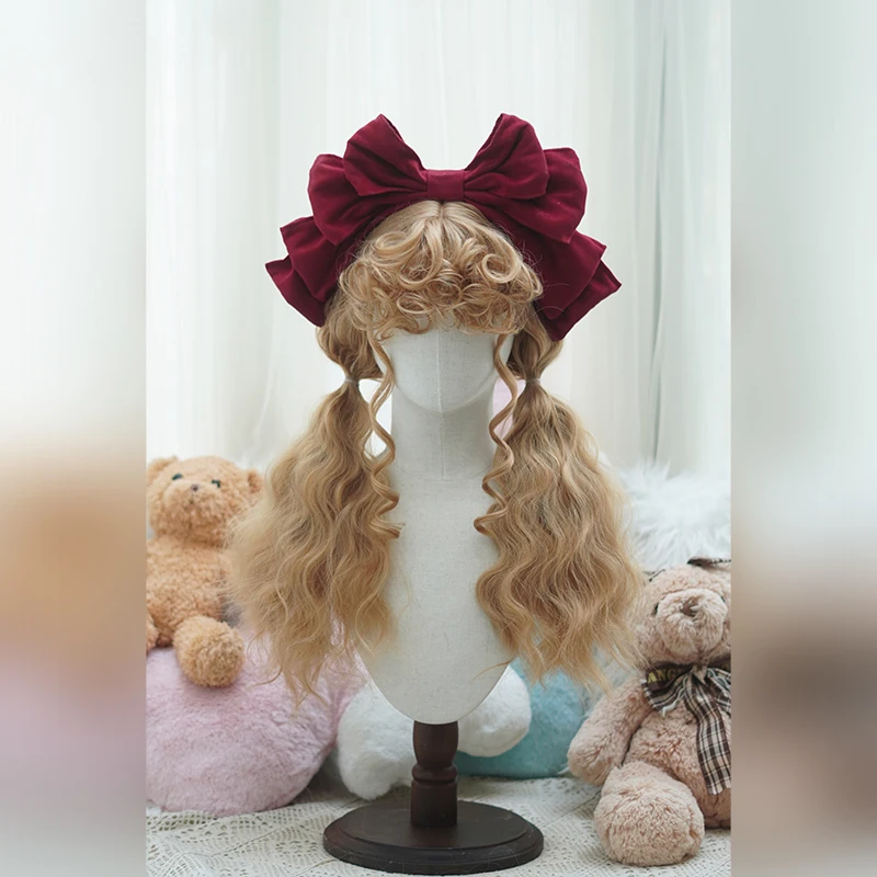 24 بوصة لوليتا نمط شعر مستعار الانفجارات مجعد | شعر صناعي مقاوم للحرارة للحفلات التنكرية والهالوين وحفلات الرسوم المتحركة #2