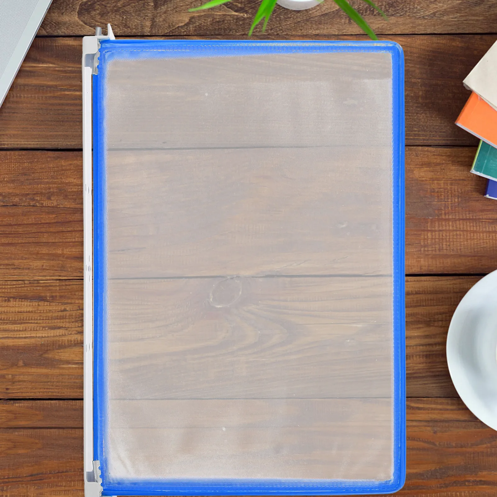 Wall Mounted Document Display Rack Clear Plastic File Holder for A4 Folders Brochures Magazines Office Wall Organizer Space
