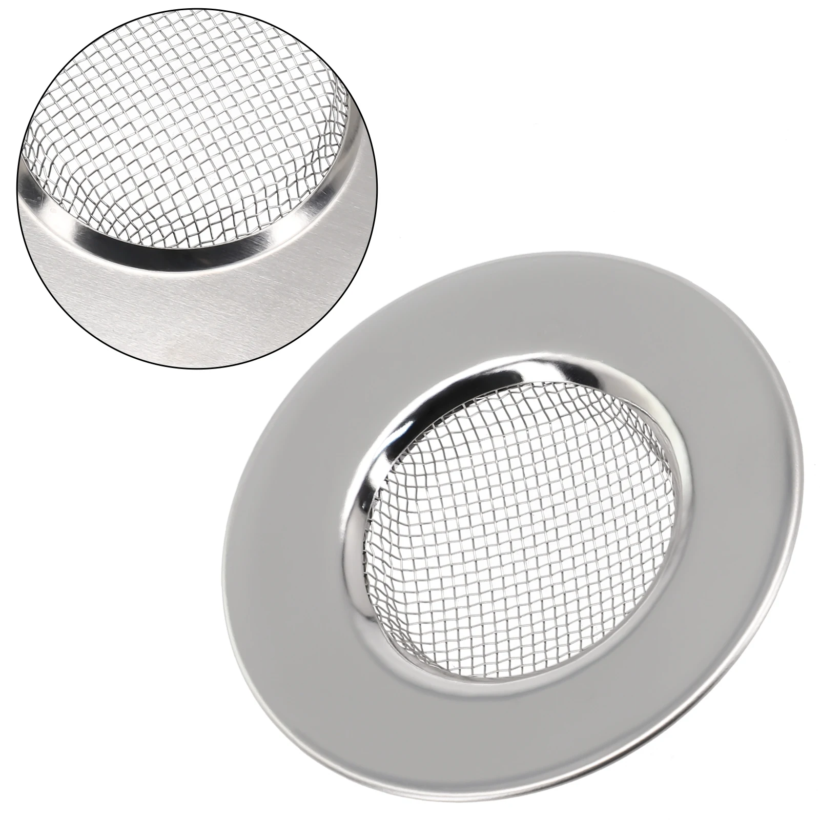 Filtro per doccia in acciaio inossidabile filtro per doccia multifunzionale lavello a rete per capelli da cucina foro di scarico argento vasca da bagno durevole