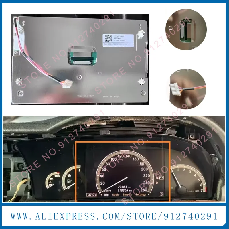 LQ080Y5DG04 Original 8'' Inch LQ080Y5DG04 TFT LCD Display Screen For Mercedes W221 GPS Navigation System LCD Replacement