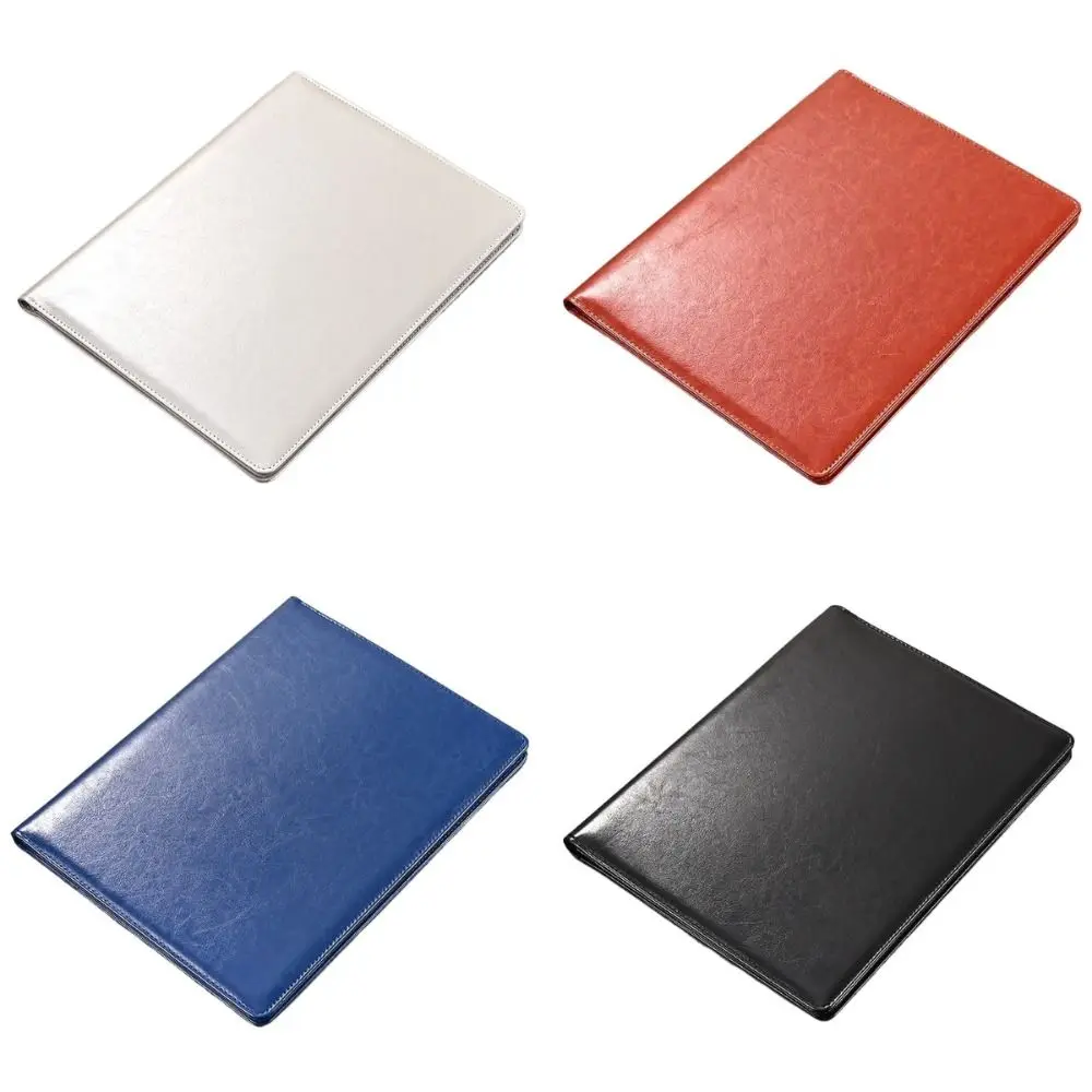 Multifunctional A4 Conference Folder File Storage Vintage Clipboard Leather File Folders with Binder Writing Pads