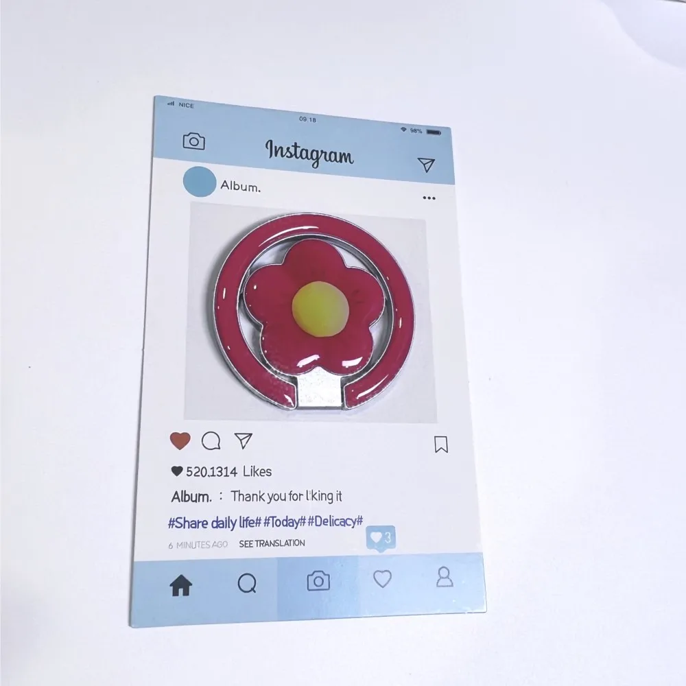 Flower Magnetic Foldable Kickstand Phone Ring Holder Anti-drop Phone Grip Stand Universal Desktop Bracket For iPhone Samsung New view 3