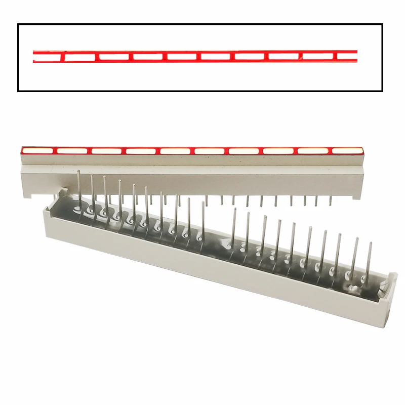 LED Light Bar Display 10 Segment Digital Tube 3 Colors Ultra Bright Red Green Orange DIY Multi-Color Display Module 59.9*7*6mm