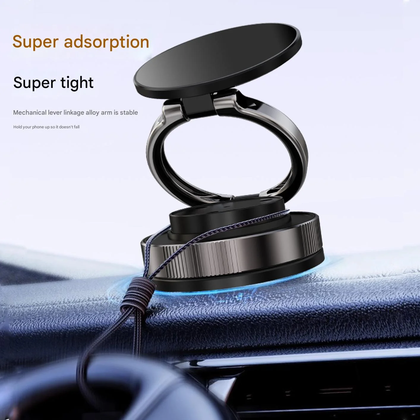 Car phone holder car dashboard magnetic phone holder car center console adhesive suction cup navigation phone holder image 4