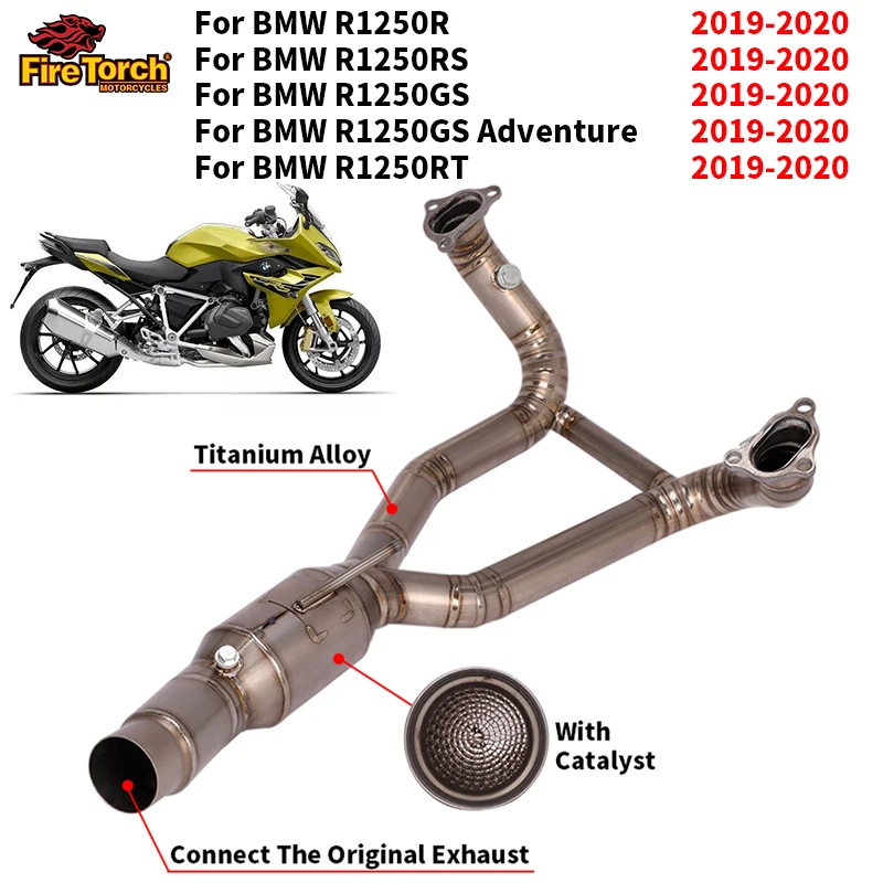 

Slip For BMW R1250 R 1250 R RS RT GS Adventure 2019 - 2020 Motorcycle Exhaust Full System Modify Titanium Alloy Front Link Pipe