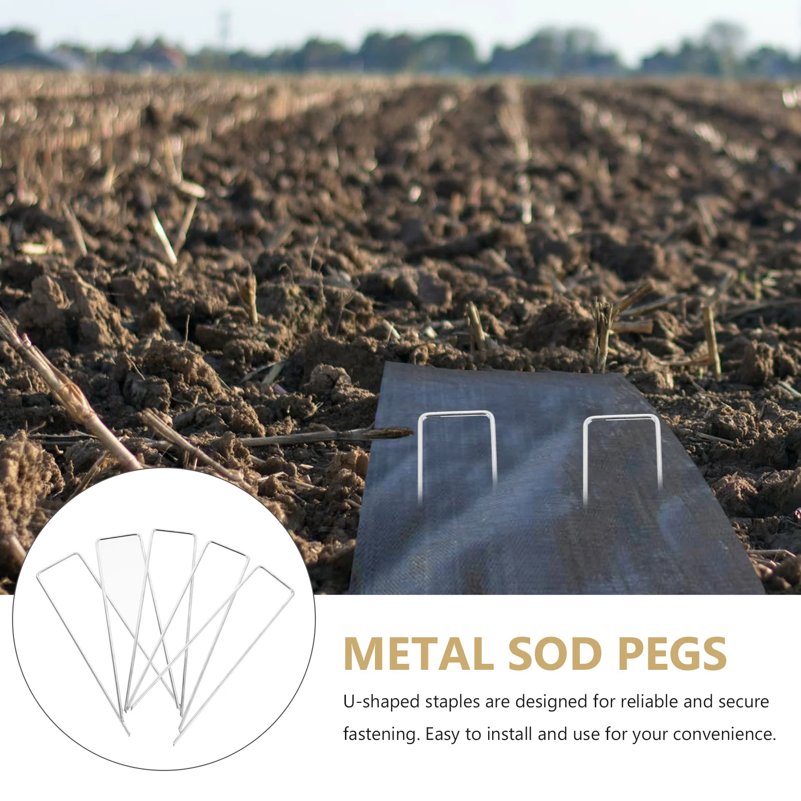 

50 шт. 6 дюймов 11 калибра оцинкованные сверхмощные металлические садовые колышки для пейзажа Sod искусственный газон капельные линии на открытом воздухе