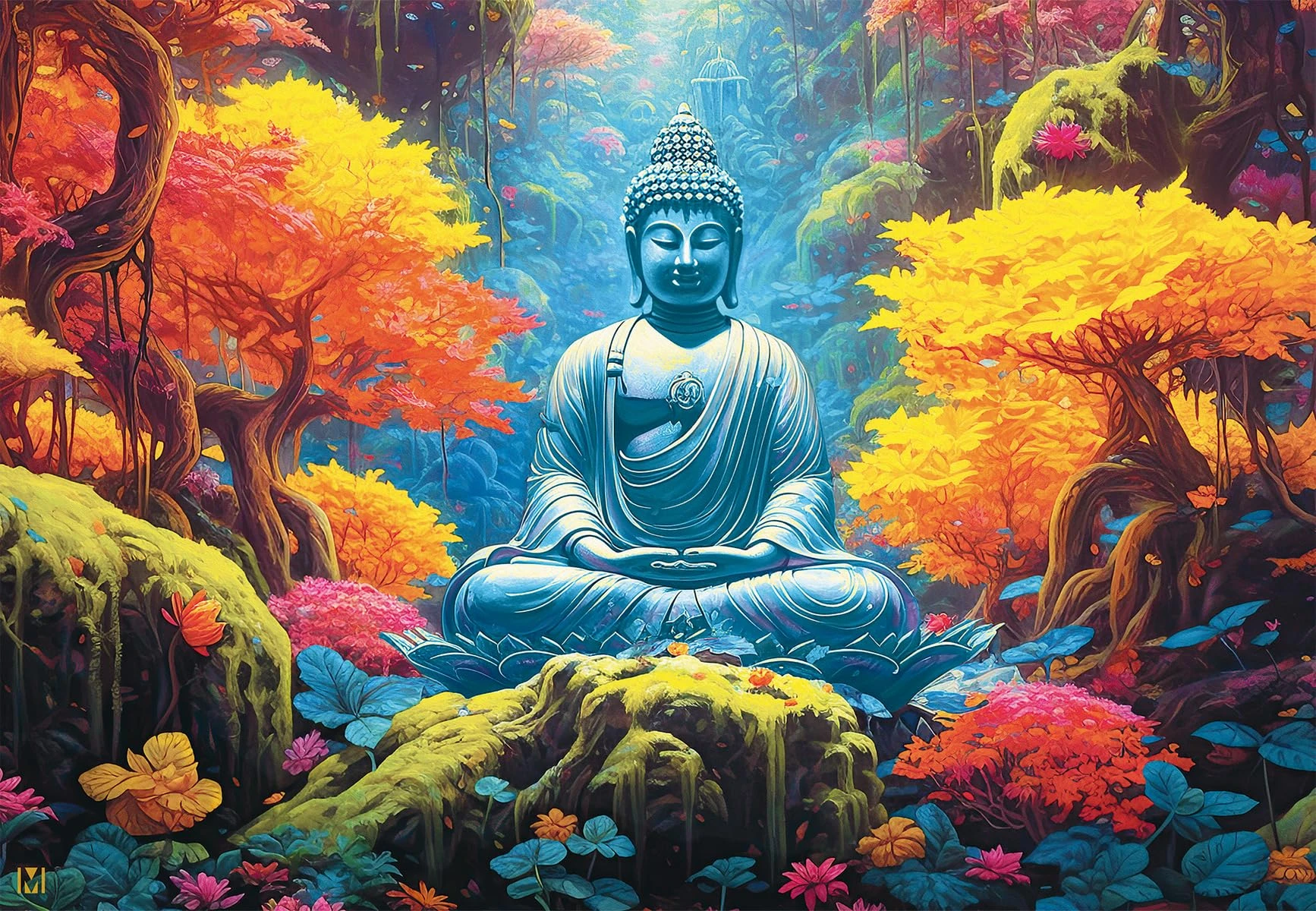 

500/1000/1200/2000 PCS Jigsaw Puzzles Huge Buddha Statue Scenery Family Activity Games for Gameroom Bedroom Home Decor Gift