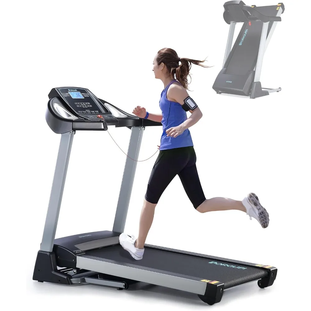 

Treadmill with 15% Auto Incline - 350 LBS Capacity, 3.5HP Electric Folding Treadmill Up to 10MPH Speed, Running Machine for Home