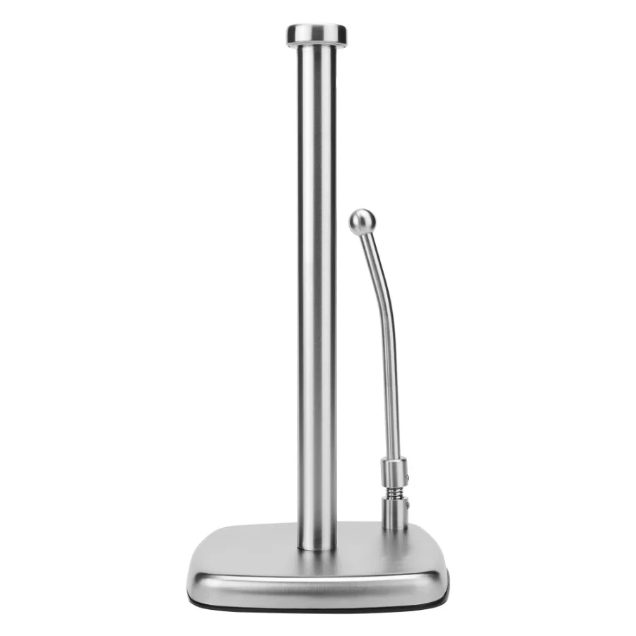 Paper Towel Holder Countertop Weighted Base Silver EVA 12.7x6.3inch