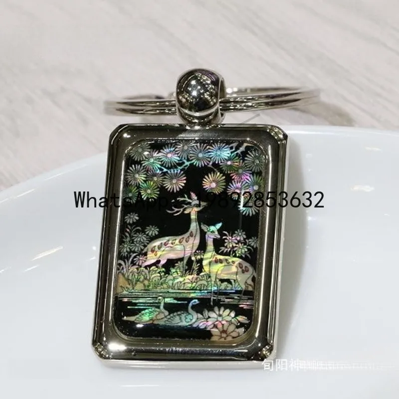6. Snail inlaid jewelry box, ancient costume opera, shell, all handmade shell beads, treasure map name buckle set, great gift.