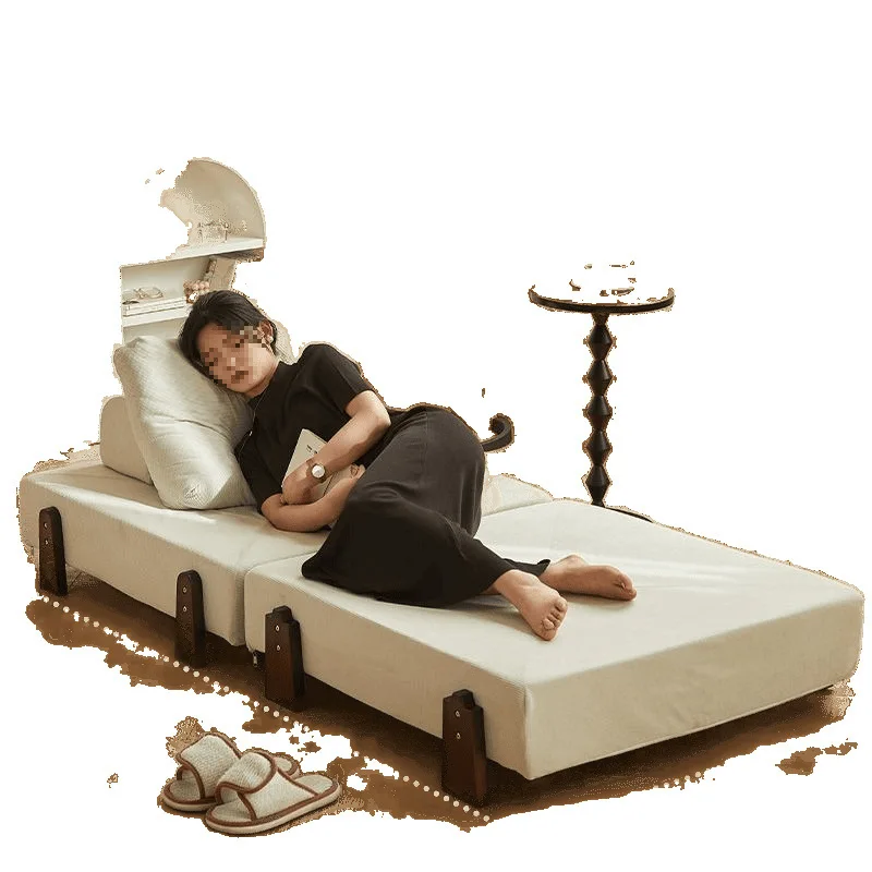 

Lazy sofa, reclining and sleeping folding sofa bed