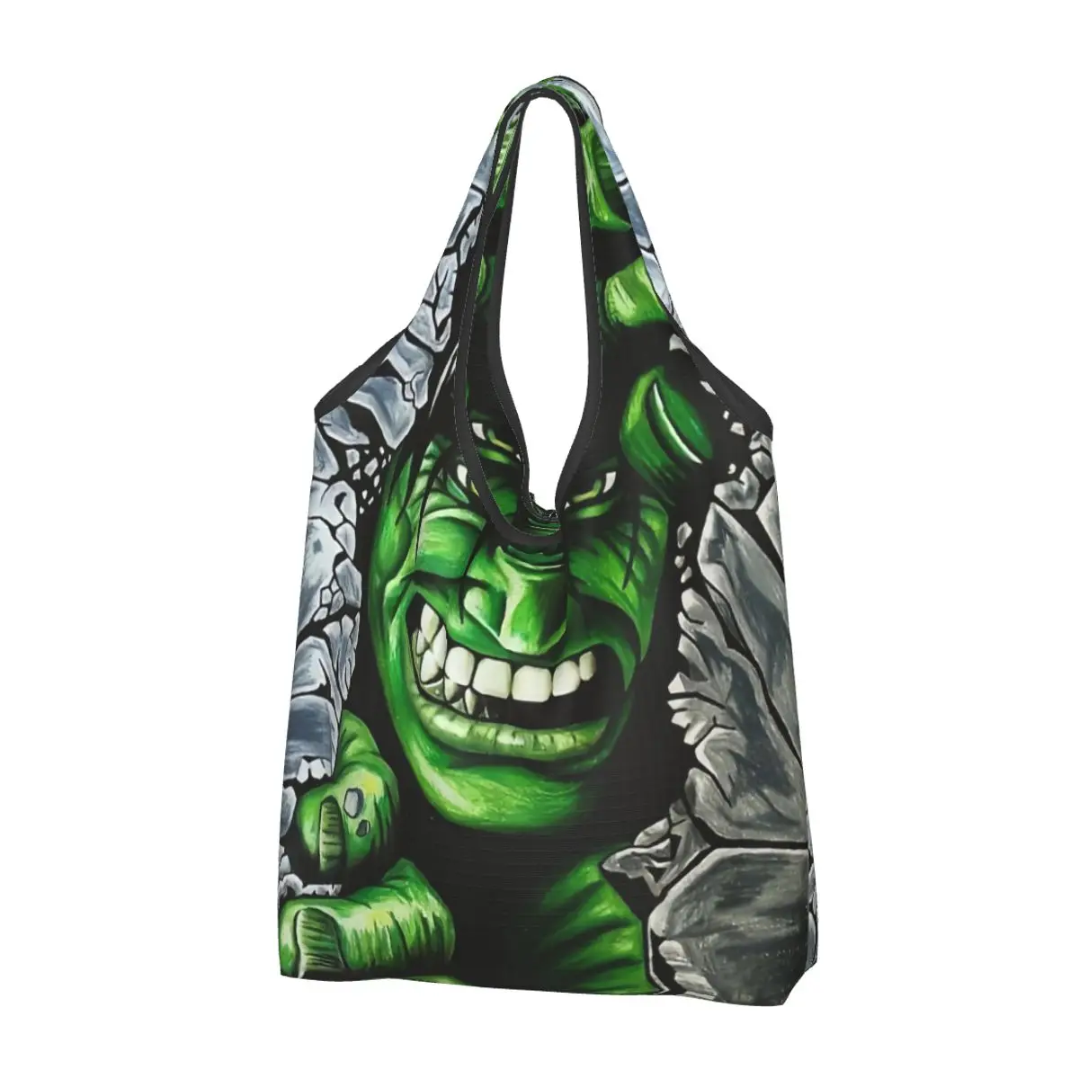 Custom Fashion Disney Iron Man Marvel Film Shopping Tote Bags Portable Hulk Groceries Shoulder Shopper Bag