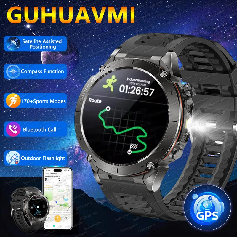 Smart Watch IP68 Waterproof Bluetooth Call Compass Smartwatch For Men Women 1.43