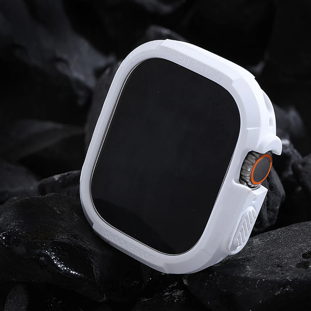 Rugged Armor case for Apple Watch ultra 8 7 6 5 4 3 iwatch 49mm 44mm 40mm 41mm 45mm Tpu soft Shockproof Protective cover