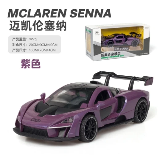 1:32 Alloy Mclarens Senna Sports Car Model Metal Diecasts & Toy Vehicles Simulation Sound Light Collection Toys For Children