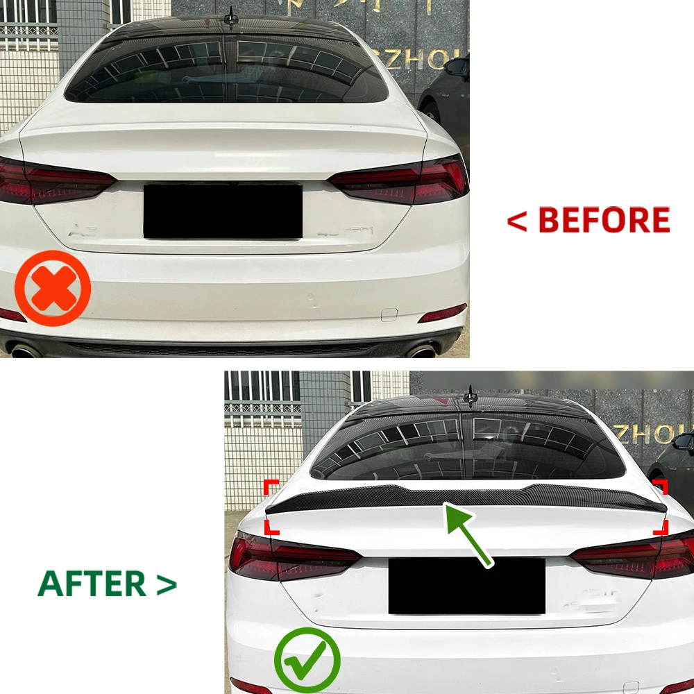 For Audi A5 F5 Sportback 2017-2024 Four Door PSM Rear Top Tail Wing Spoiler Car Body Kit Modification