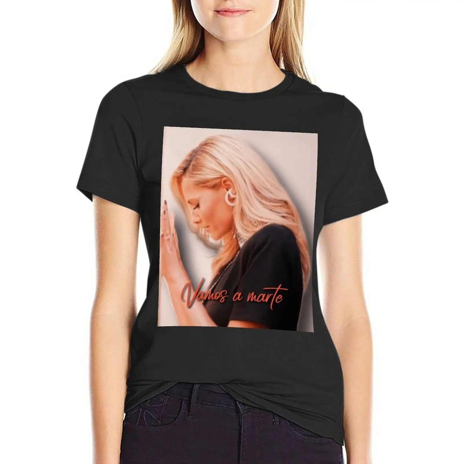 

Helene Fischer - Vamos a Marte T-Shirt customs cute clothes Female clothing animal print t-shirt dress for Women long