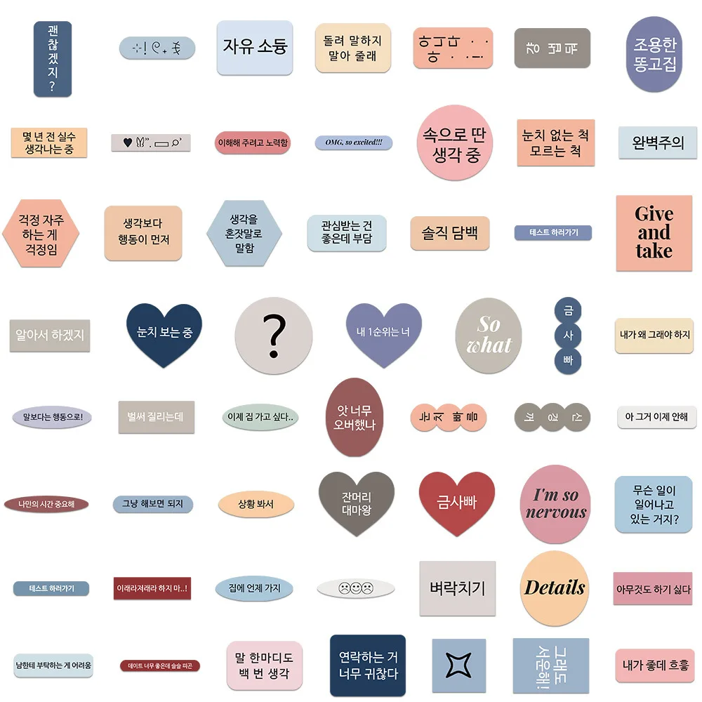 100 قطعة من ملصقات فتاة الكرتون اللطيفة الكورية Kawaii ملصقات شخصية حلوة حساب اليد سجل القصاصات دفتر مذكرات ملصقات صناعة يدوية