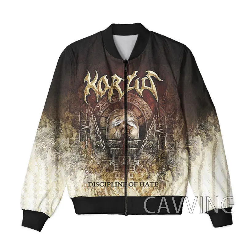 New Fashion Women/Men's 3D Print   Korzus  Rock   Zipper Bomber Jackets Men Overcoat Mens Coat Zip Up Jackets