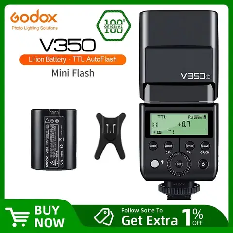 Godox V350C V350N V350S V350F V350O TTL HSS Camera Speedlite Flash Built-in Lithium Battery for Canon Nikon Sony Fuji Olympus