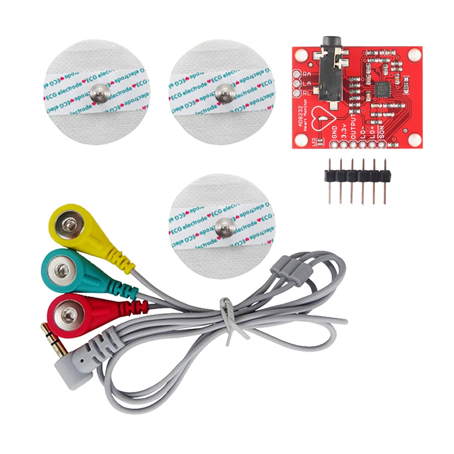 AD8232 ECG Heart Rate Sensor Module Kit for Arduino - Single Lead Heart Monitoring, 1PCS for DIY Health Projects