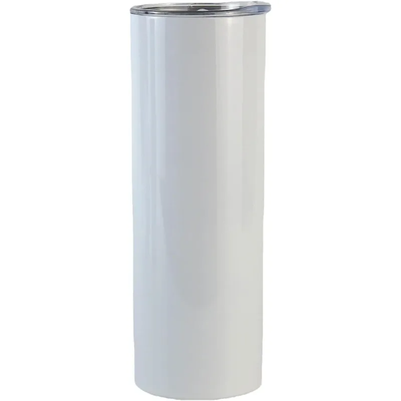 25pack 20oz sublimation straight tumbler bluk double wall stainless steel vacuum cup with metal straw and silding lid for wholes