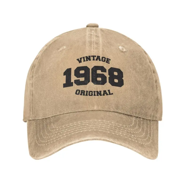 

Custom Fashion Cotton Vintage Born In 1968 Original Birthday Gift Baseball Cap Men Women Adjustable Adult Dad Hat Spring