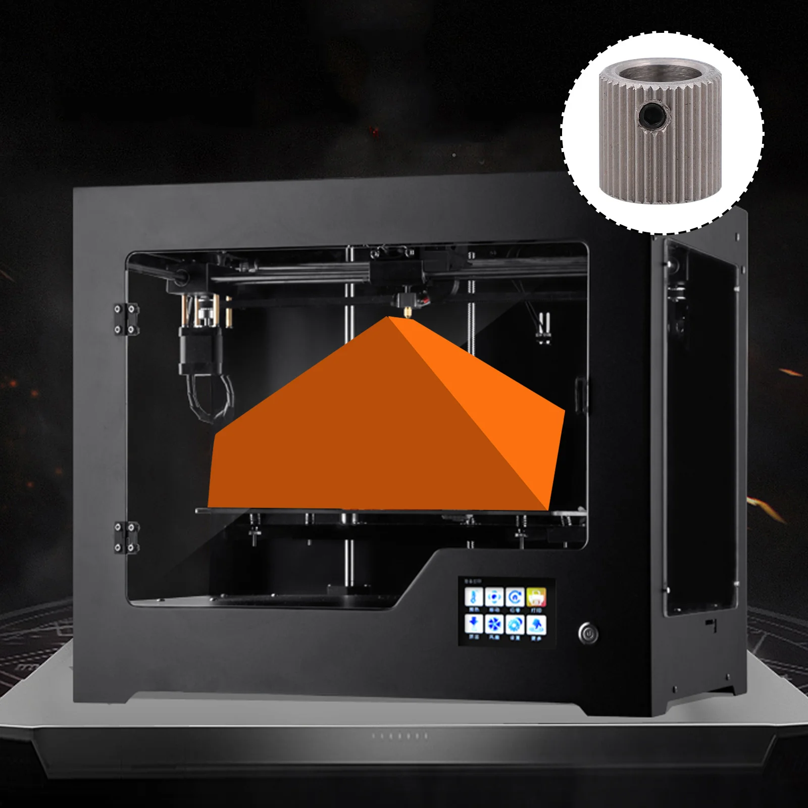 

4Pcs 40 Teeth 3D Printer Feeding Gear Rustproof Stable Lightweight Easy Carry Use Extruder Wheel Feed Wheel Feeding Gear