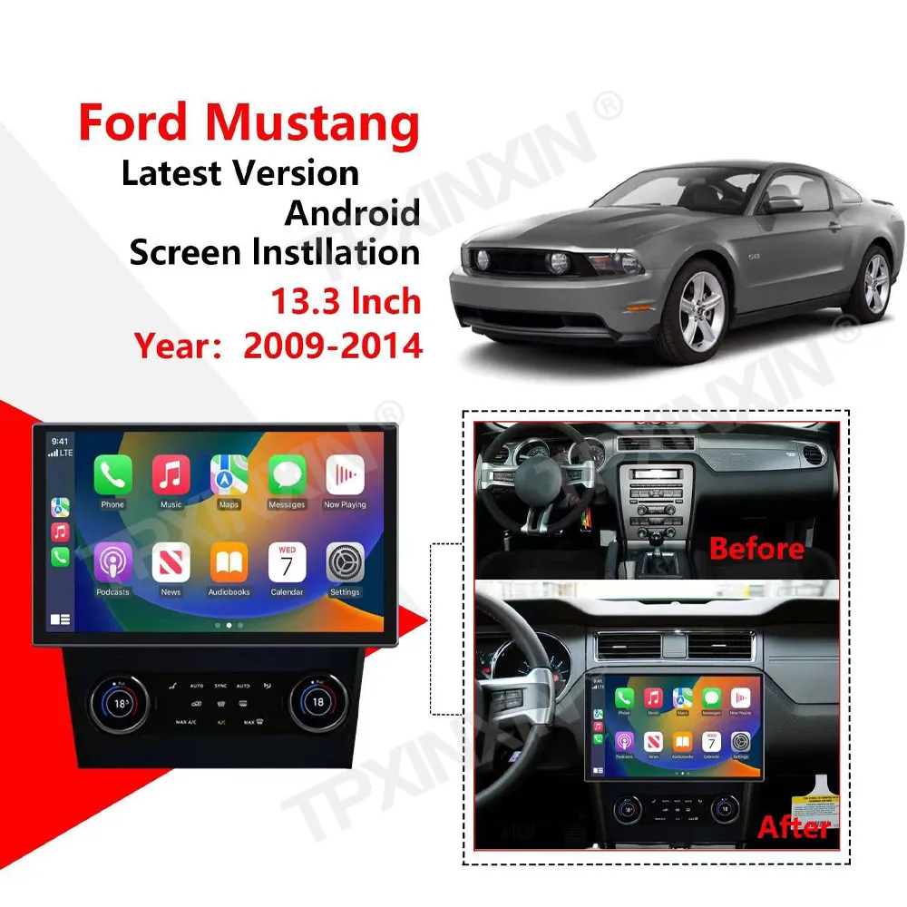 

Автомагнитола для Ford Mustang 13,3-2009 Anroid 12, 2014 дюйма, 2DIN