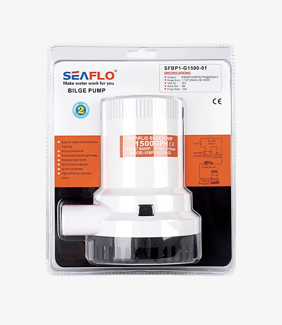 

Sea Flo ISO 8846 Certified 12V 1500GPH Marine Bilge Pump