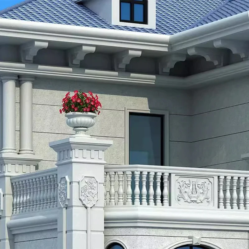 25 * 15 * 13Cm house beam support cement mold Abs plastic European style exterior wall eaves decoration prefabricated module view 5