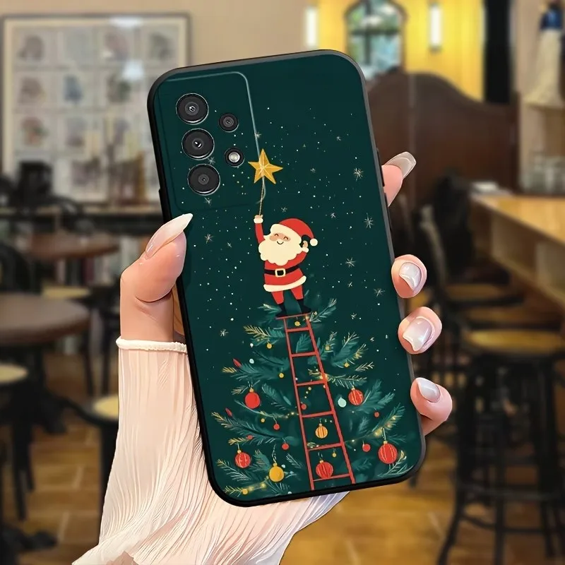 Matte TPU Santa Claus Christmas Tree Print Shockproof Phone Case For Samsung Galaxy Note 20 S26 S25 S24 Ultra A07 A17 A56 Cover