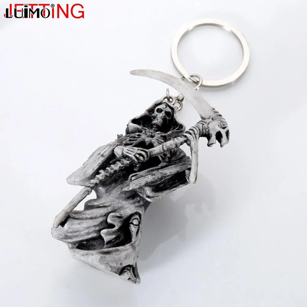 

1Pc Rubber Devil Death Monster Car Key Chain Skull Keychain Accessories