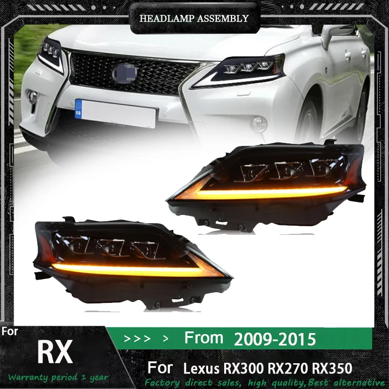 

Head Lamp for Lexus RX 2009-2015 RX270 RX300 RX350 RX400 LED Headlights Upgrade DRL Dynamic Signal Lamp Assembly Plug and play