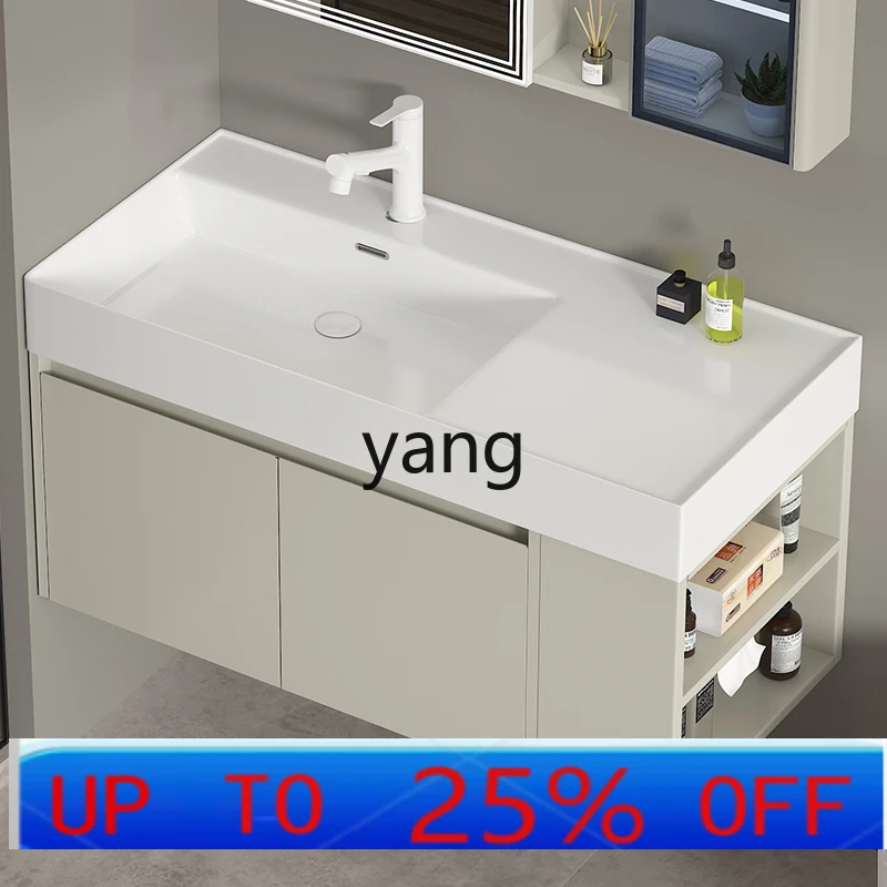 CX  bathroom ceramic integrated wash basin bathroom cabinet combination with side cabinet washstand