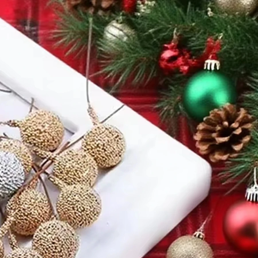 40Pcs Cheap Artificial Fruits Foam Stamen Cherry Gold Silver Flowers Christmas High Quality Decor Wedding Home Room Party Supply