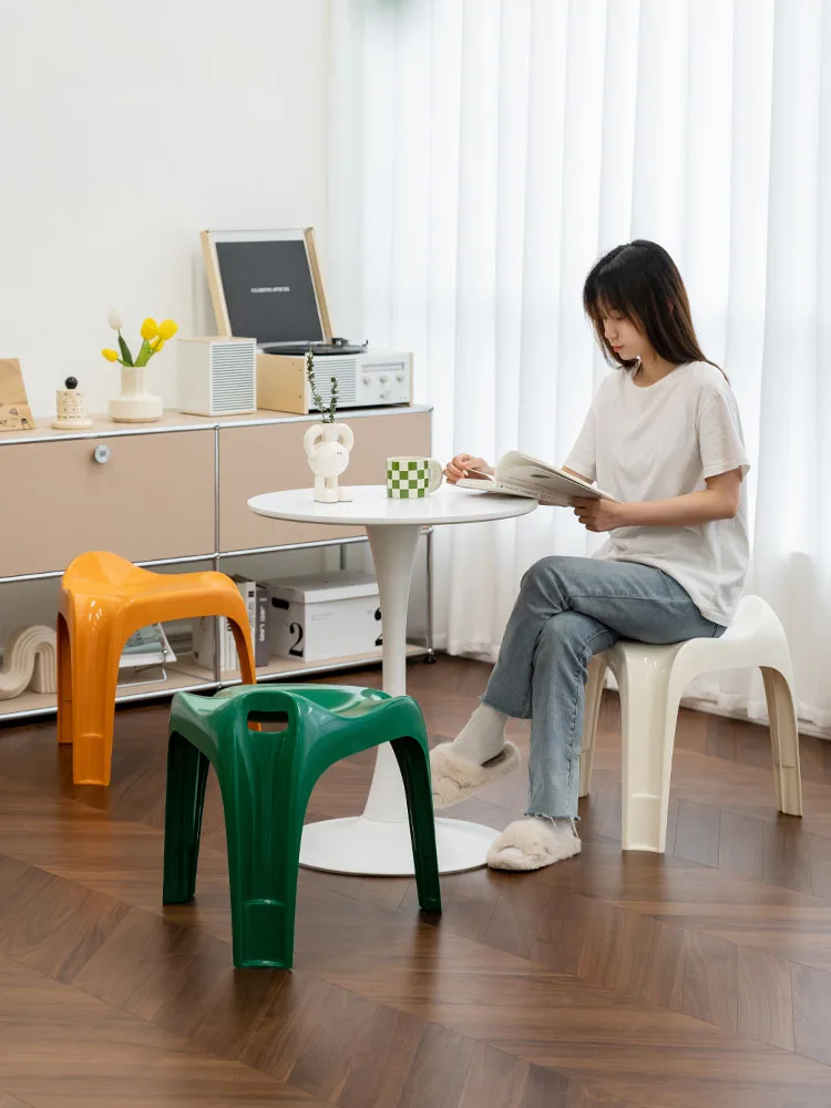 

Household Ornament Furniture Chair Nordic Low Stool Shoe Changing Stools Household Doorway Living Room Small Stool Can Be Stack