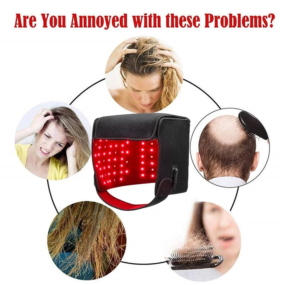 USB Plug-in  LED Red Light Treatment Cap Anti-fall, Restore Powerful Hair Root Infrared Treatment Hair Loss Hair Growth Device