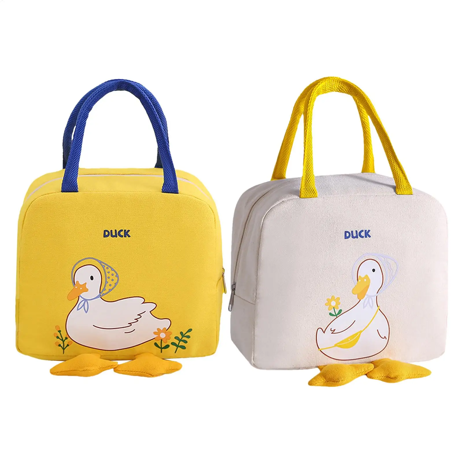Little Yellow Duck Lunch Box Bag Portable Cute Duck Insulation Lunch Bag Cartoon Fresh Meal Bags Lunch Bag Student Lunch Box