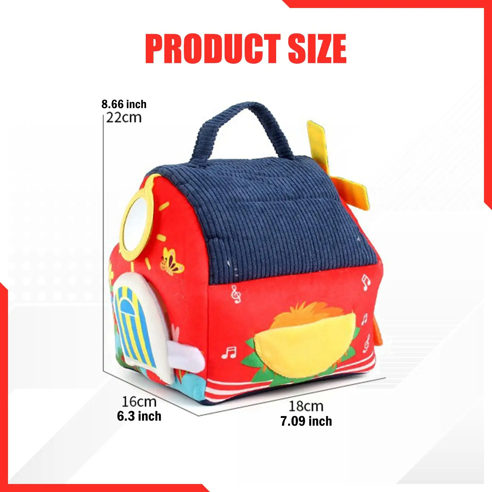 Juguetes de animales de granja, juego de peluche, juguete de educación temprana, animales de peluche para 0-6 6-12 meses