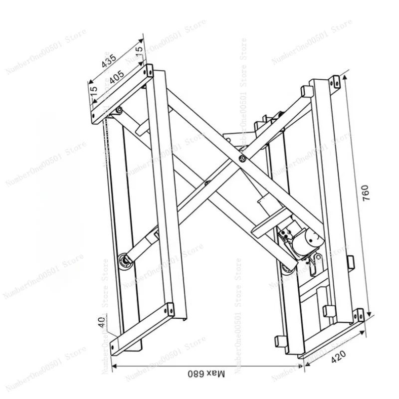 

24V Electric Scissor Lift Table Adjustable Height Desk Platform for Lab Computer with Linear Actuator