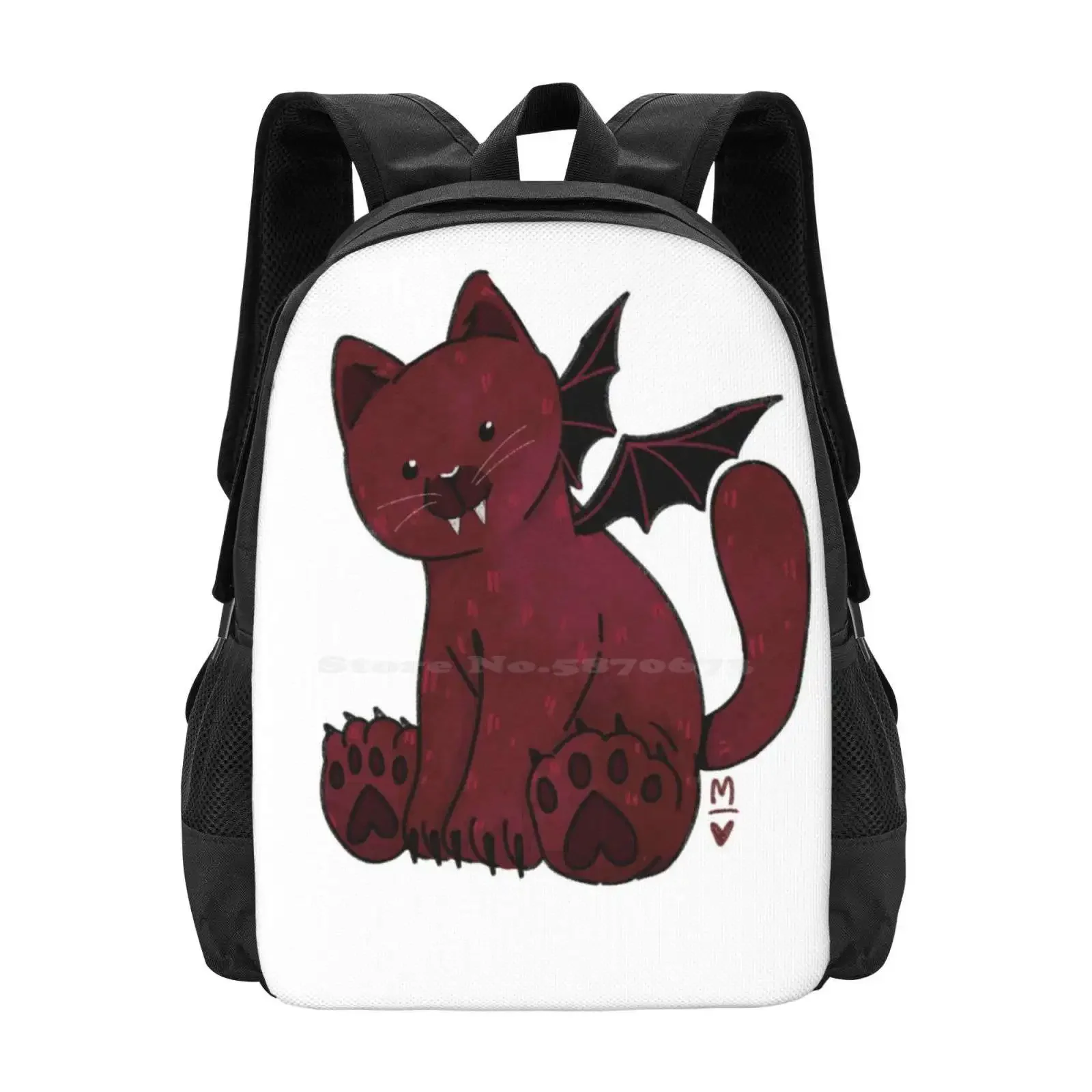 

Vampire Kitty Hot Sale Schoolbag Backpack Fashion Bags Vampire Night Cats Kitties Cute Cat Bat Kitty Bat Cat Witch Cat Witches